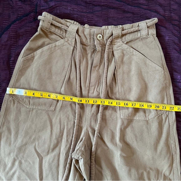 Free People Dark Khaki Trousers with Cord Belt Size XL - Picture 12 of 12